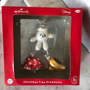 DISNEY Hallmark Special 85th Anniversary Minnie Mouse Glass Blown Orname…